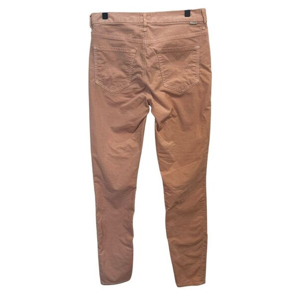 Mother High Waisted Looker Velvet Jeans in Lipstick and Other Stories Size 28 - Picture 2 of 9